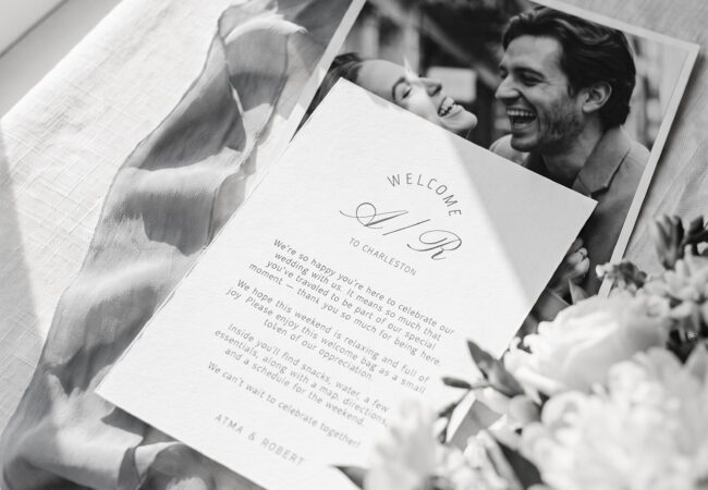 PHOTO WEDDING WELCOME LETTER CARD